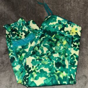 Adidas Green Camouflage Cropped Pants
